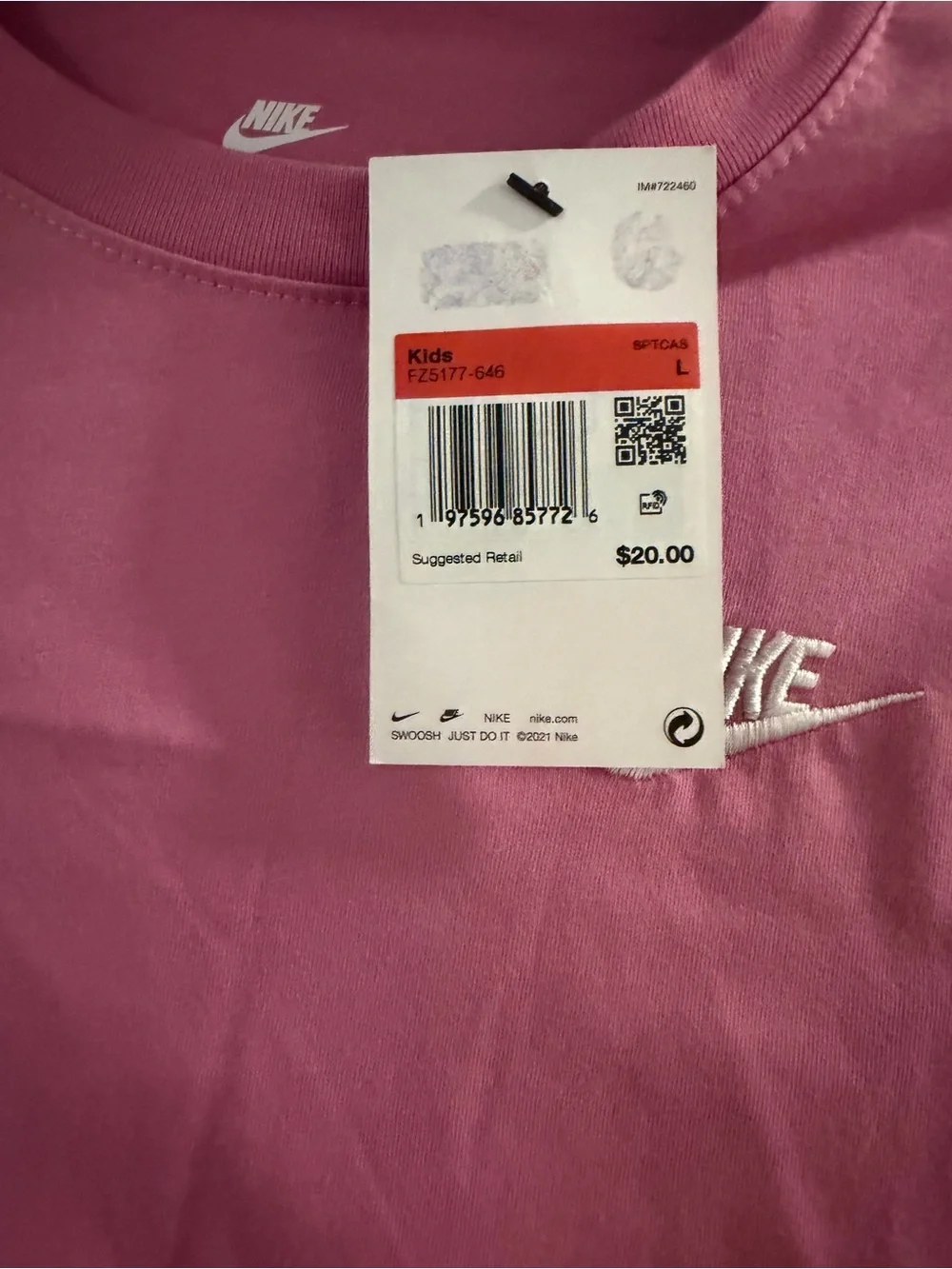 Nike Pink Crewneck The Nike Tee